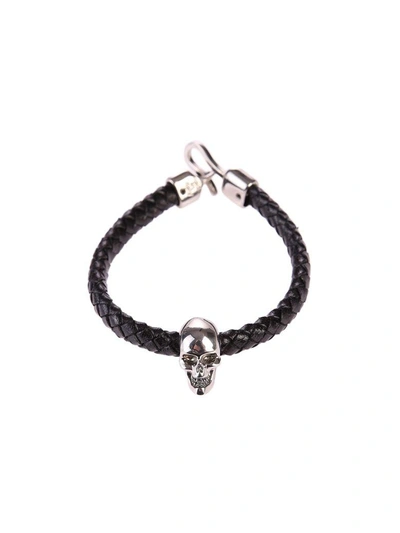 Shop Alexander Mcqueen Black Skull Bracelet