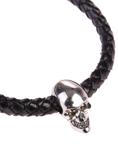 Shop Alexander Mcqueen Black Skull Bracelet