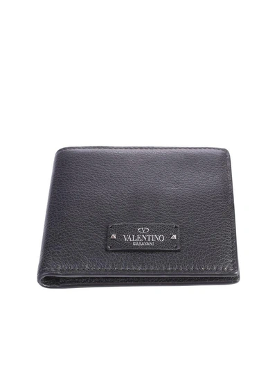 Shop Valentino Black Branded Wallet