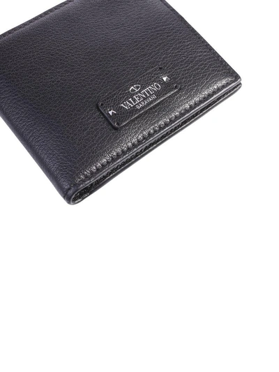 Shop Valentino Black Branded Wallet