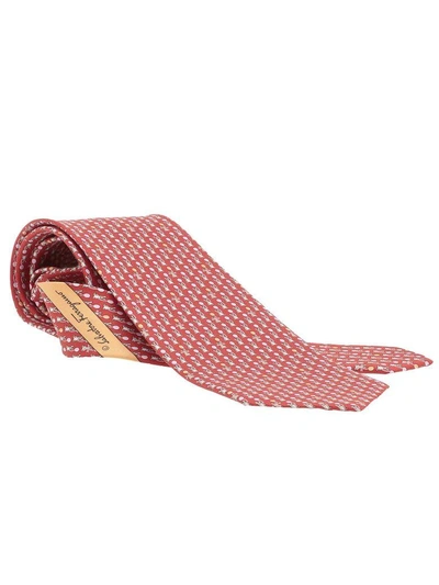 Shop Ferragamo Silk Tie In Red