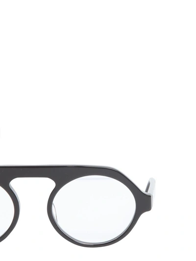 Shop Thom Browne Oversize Aviator Optical Glasses In Nero
