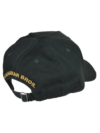 Shop Dsquared2 Turn Hatred Into Love Baseball Cap In Green