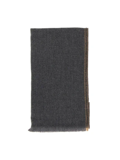 Shop Eleventy Scarf Scarf Men  In Charcoal