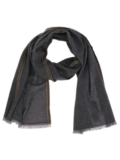 Shop Eleventy Scarf Scarf Men  In Charcoal