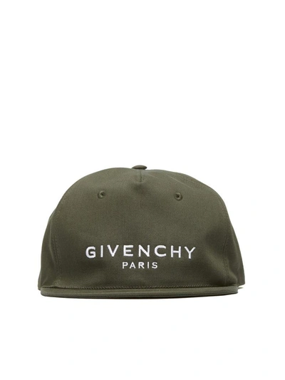 Shop Givenchy Hat In Verde Militare Bianco