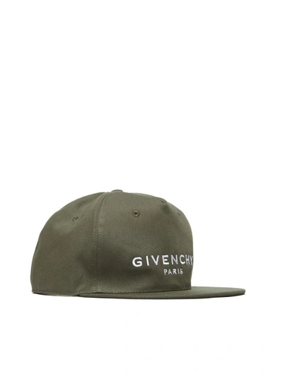 Shop Givenchy Hat In Verde Militare Bianco