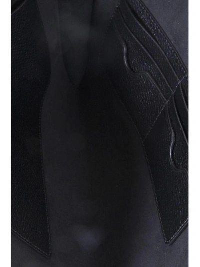 Shop Alexander Mcqueen Full Grained Black Leather Document Holder