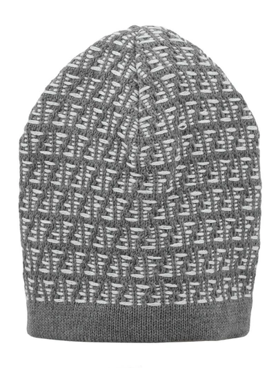 Shop Fendi Wool Hat In Grigio Sc
