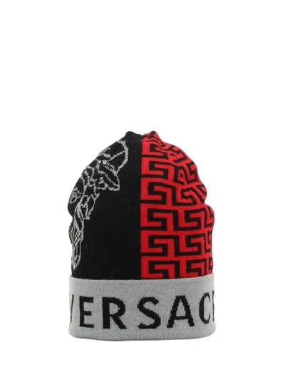 Shop Versace Wool Hat In Rosso