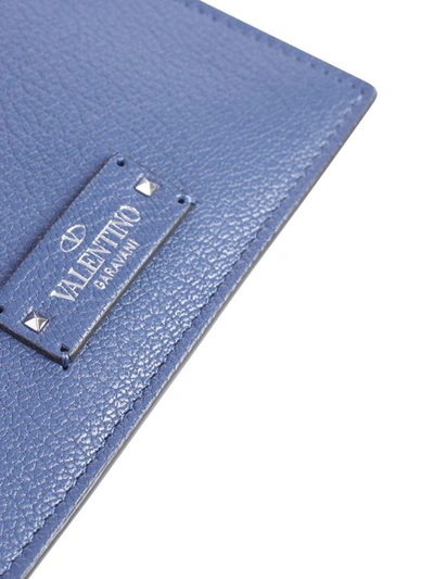 Shop Valentino Blue Branded Card Holder