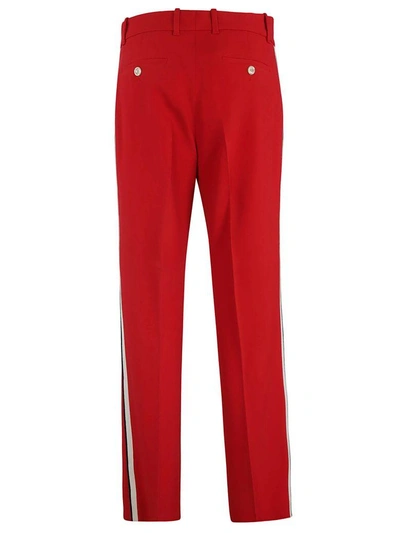 Shop Gucci Bootcut Trousers In Red