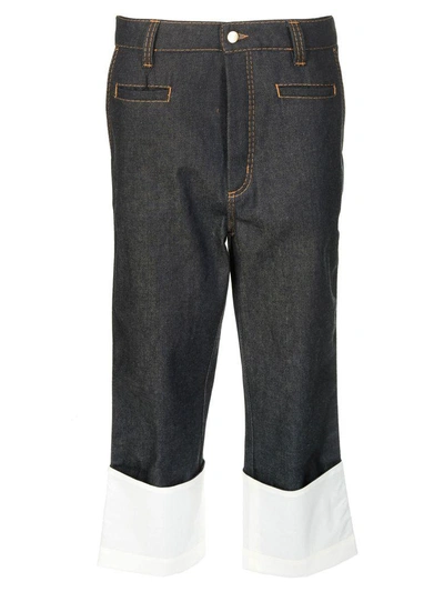 Shop Loewe Fisherman Contrast Stitched Jeans
