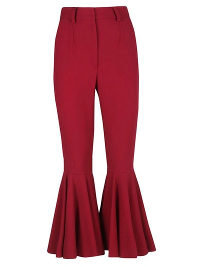 Shop Dolce & Gabbana Flared Cuffs Trousers In Red