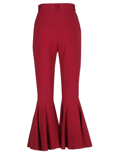 Shop Dolce & Gabbana Flared Cuffs Trousers In Red