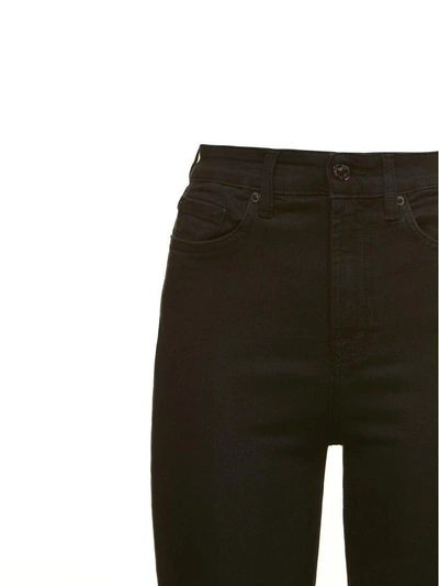 Shop 7 For All Mankind Cropped Bootcut Jeans In Nero Denim