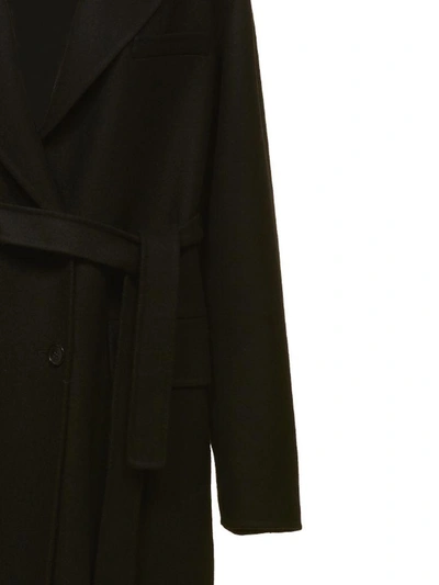 Shop Prada Classic Long Coat In Nero