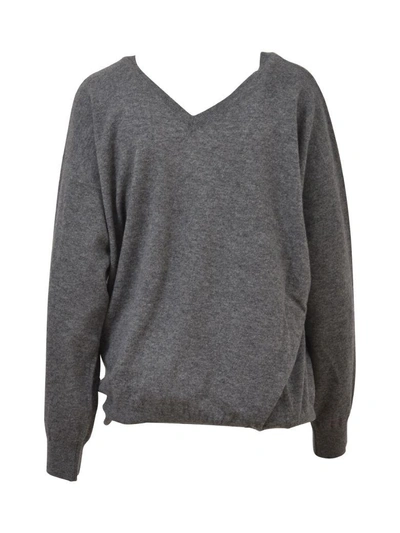 Shop Stella Mccartney V-neck Grey Sweater