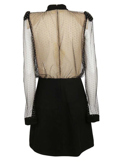Shop Givenchy Bow Pearl Embellished Dress In Black