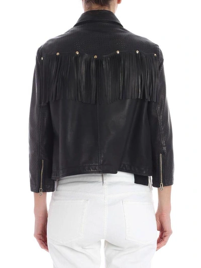 Shop Delan Leather Jacket In Black