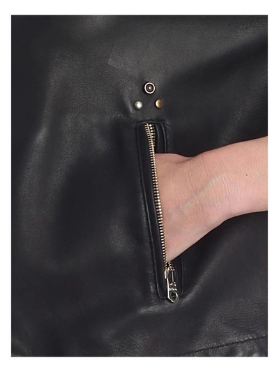 Shop Delan Leather Jacket In Black