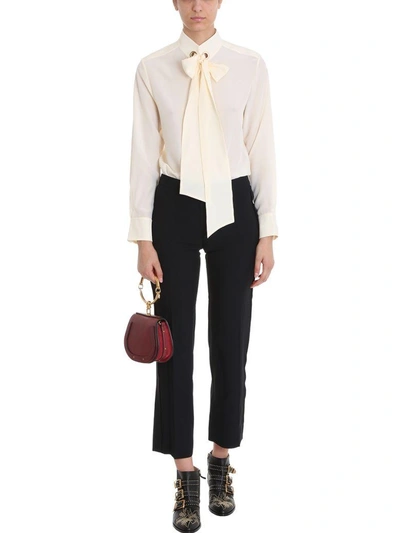 Shop Chloé Buttercream Silk Blouse In Beige