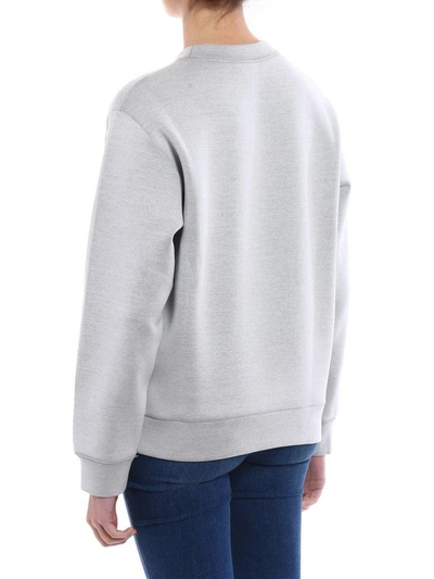 Shop Prada Face Motif Sweatshirt In Rvc Bianco+nero