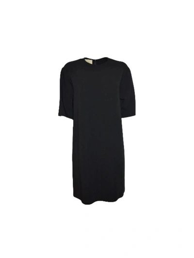 Shop Gucci Web Contrast Tunic Dress In Black