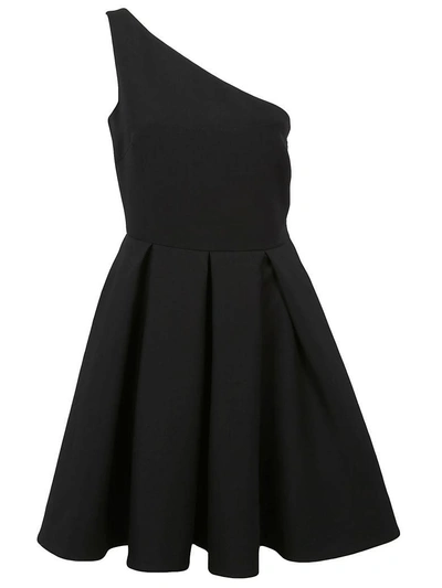 Shop Valentino Asymmetric Dress In 0no Nero