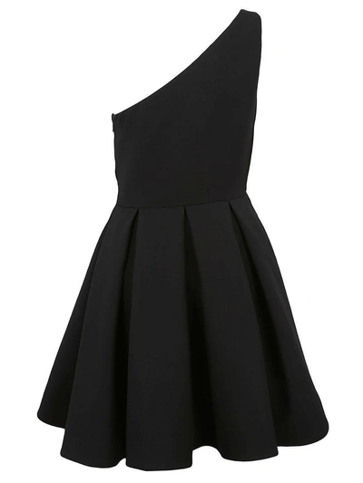 Shop Valentino Asymmetric Dress In 0no Nero