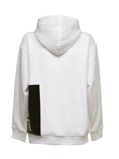 Shop Calvin Klein Jeans Est.1978 Multi Logo Hoodie In Bianco