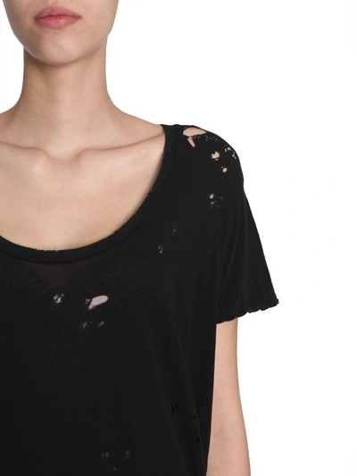 Shop Ben Taverniti Unravel Project Distressed Jersey T-shirt In Nero