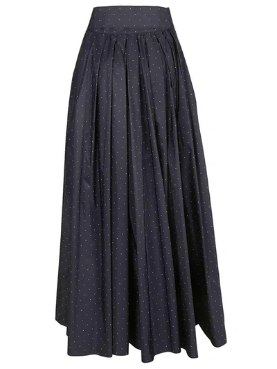 Shop Max Mara Printed Skirt In Blu