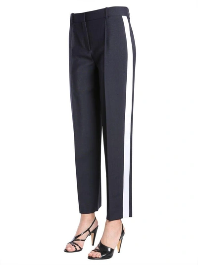 Shop Givenchy Tuxedo Trousers In Blu