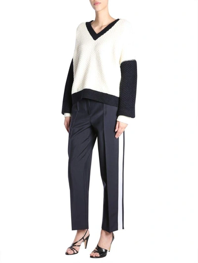Shop Givenchy Tuxedo Trousers In Blu