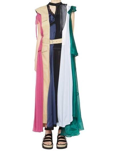 Shop Sacai 'mix Dress' Dress In Multicolor