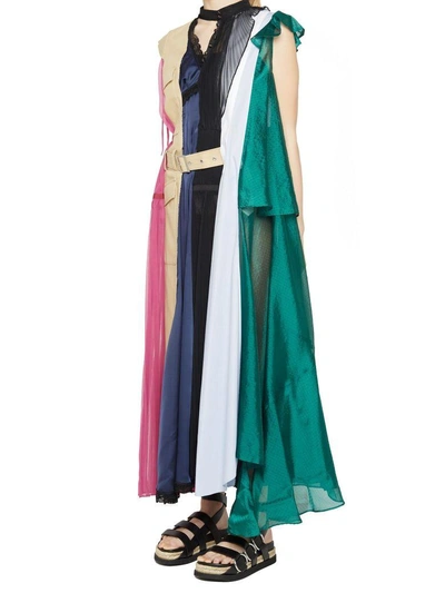 Shop Sacai 'mix Dress' Dress In Multicolor