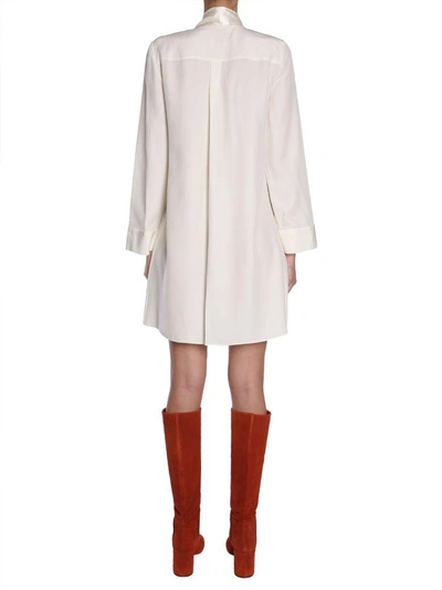 Shop Tory Burch Sophia Dress In Bianco