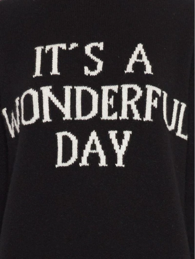 Shop Alberta Ferretti 'it's A Wonderful Day' Dress In Black