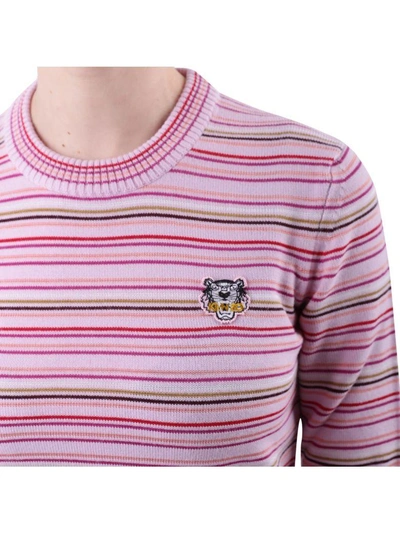 Shop Kenzo Wool And Viscose Sweater In Pink - Multicolor