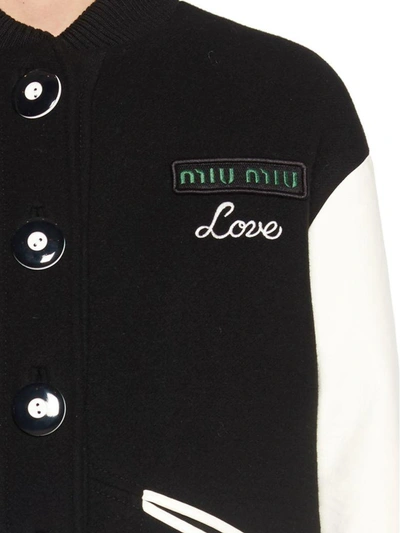 Shop Miu Miu Love Jacket In Black