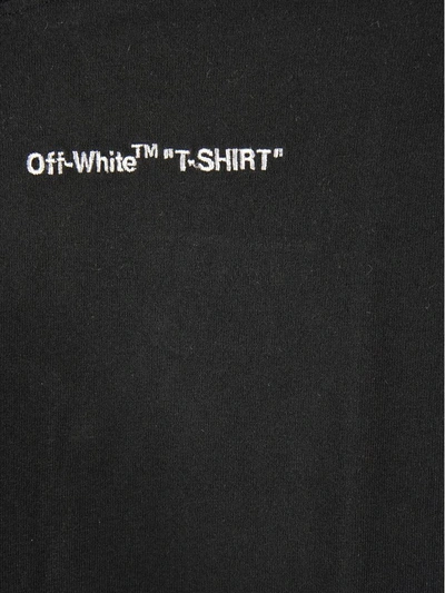 Shop Off-white Off White Quotes Casual Tee In Black/white