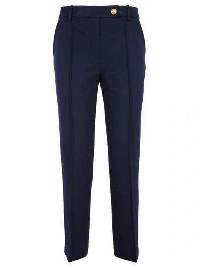 Shop Tory Burch Sara Cropped Trousers In Tory Navy