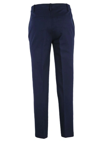 Shop Tory Burch Sara Cropped Trousers In Tory Navy