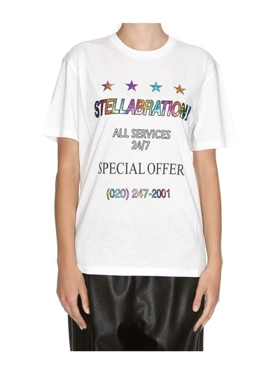 Shop Stella Mccartney Logo T-shirt In Pure White