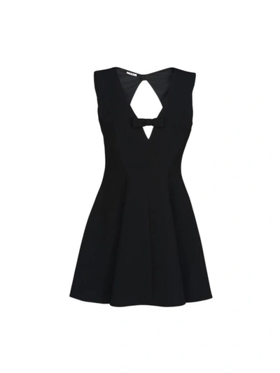 Shop Miu Miu Mini Dress In Black
