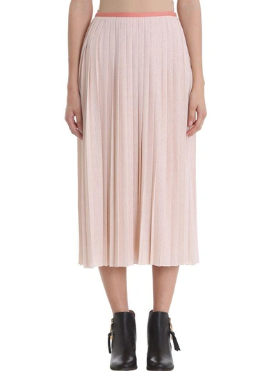 Shop See By Chloé Pleated Skirt In Rose-pink