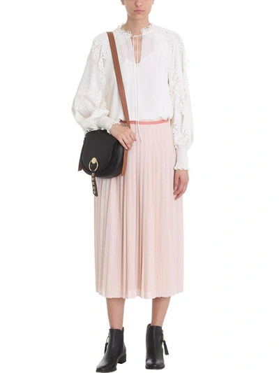 Shop See By Chloé Pleated Skirt In Rose-pink