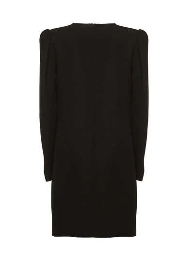Shop Givenchy Wrap Dress In Nero