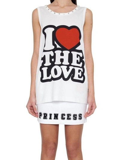 Shop Dolce & Gabbana 'i Love The Love' Top In White